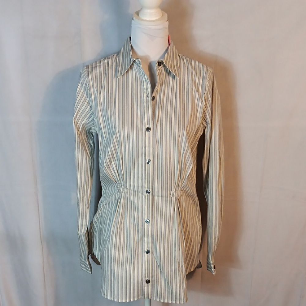 Cabi Pin Striped Button-Up Shirt